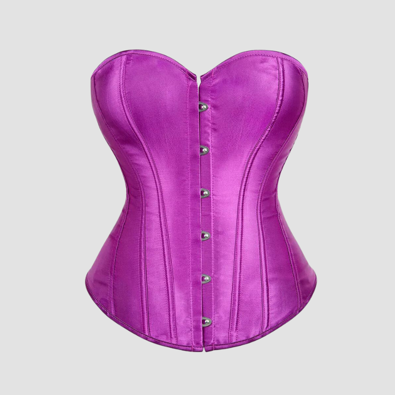 corset pour femme violet satinée