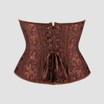 corset underbust marron avec lacet de serrage