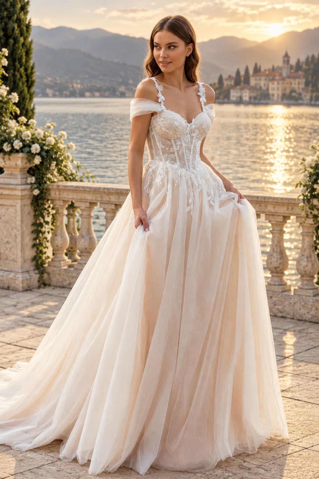 Robe de Mariée Corset Dentelle - Clémence