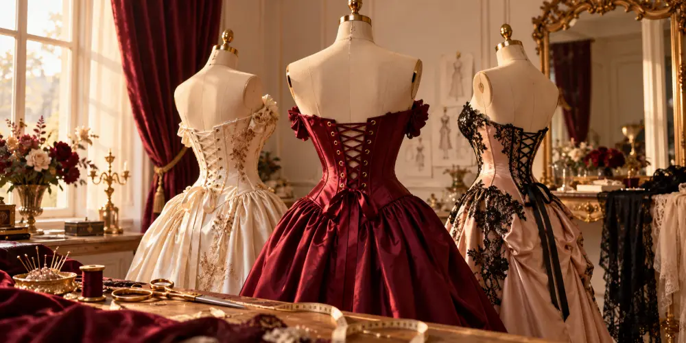 Robe avec corset lacé